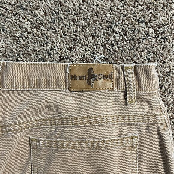 Vintage Hunt Club Denim Bermuda Shorts Jorts Jeans Size 16 Women’s Brown Tan - Picture 3 of 8